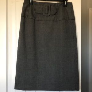 Grace Elements Skirt Women's Size 6 Grey Black Belted
